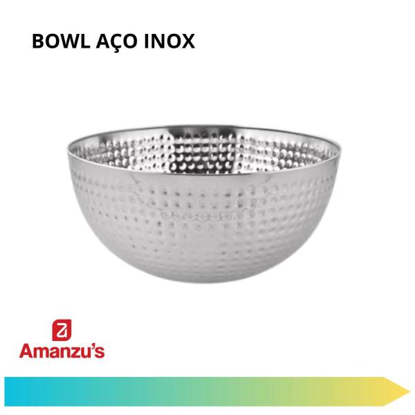 Imagem de Tigela Bowl De Aço Inox Para Saladas Bacia De 23 Cm Clink