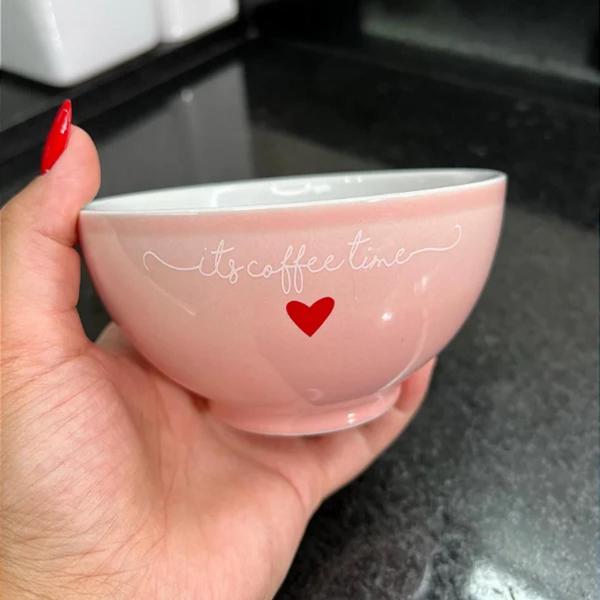 Imagem de Tigela Bowl de Porcelana Lamour Hauskraft 440ml Rosa