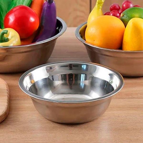 Imagem de Tigela Bowl em Inox 350ml Pote Sobremesas Pet Cozinha