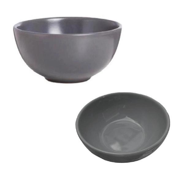 Imagem de Tigela Cumbuca 700ml Bowl Pote em Melamina Cinza