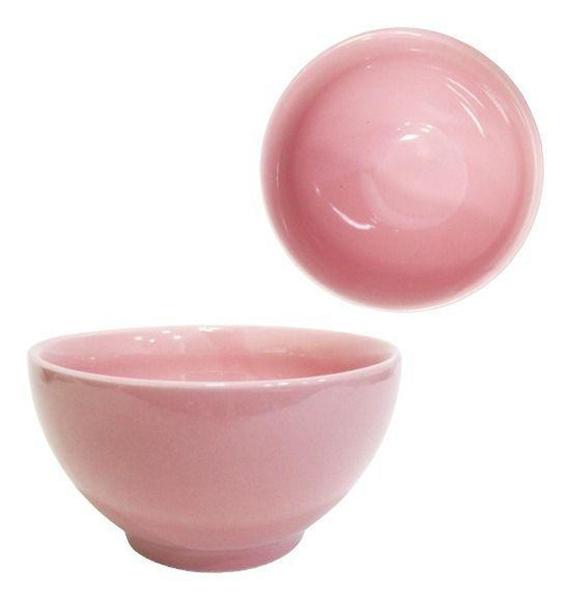 Imagem de Tigela / Cumbuca De Porcelana Bowl Rosa 500ml - Oem