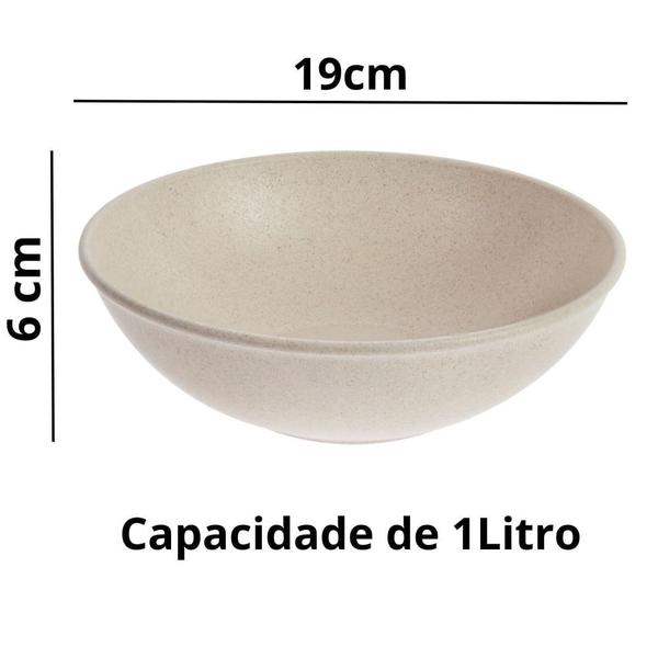 Imagem de Tigela Cumbuca Plástica Evo 1000ml Marfim