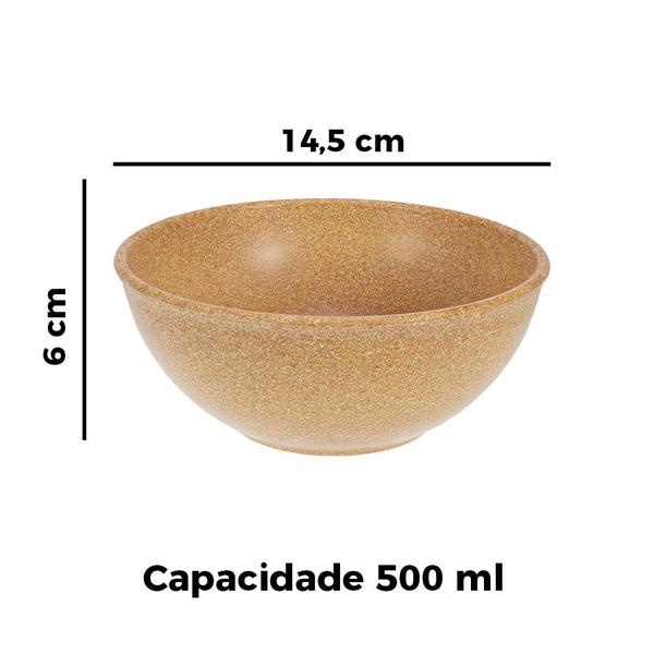 Imagem de Tigela Cumbuca Plástica Evo 500ml Cerejeira