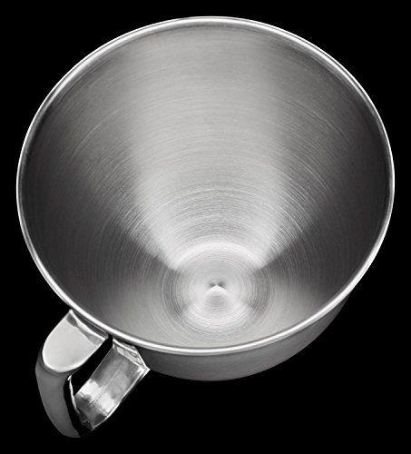 Imagem de Tigela de aço inoxidável polido KitchenAid com alça, metálic