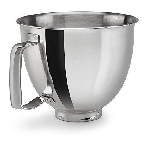 Imagem de Tigela de aço inoxidável polido KitchenAid com alça, metálic