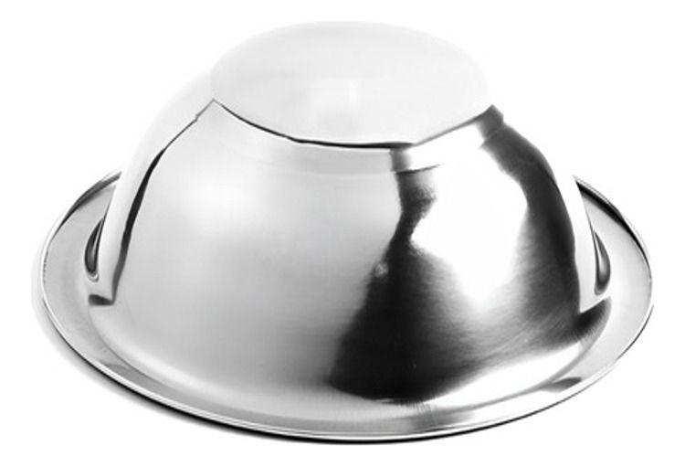 Imagem de Tigela De Inox Saladeira Grande Bowl Vasilha Bacia 34cm