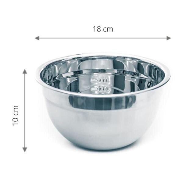 Imagem de Tigela Em Aço Inox 18Cm Kehome Mixing Bowl Saladas Petisco