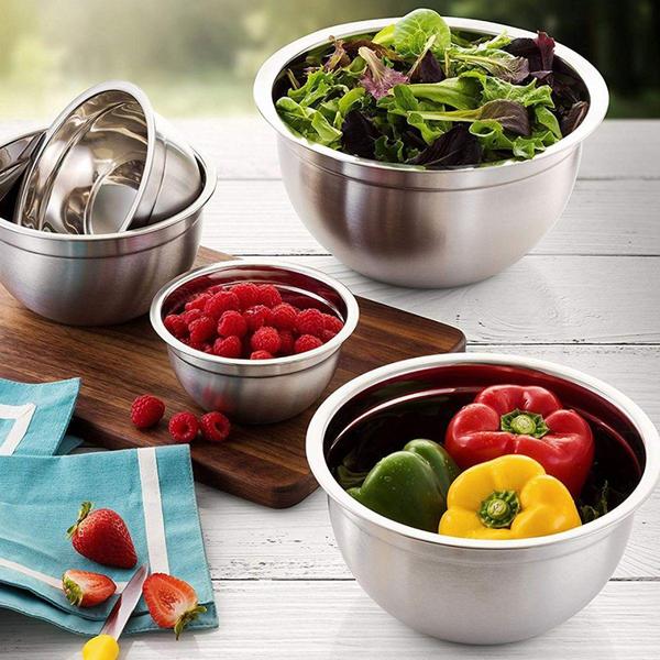 Imagem de Tigela em Aço Inox 30cm Kehome Mixing Bowl Saladas Petisco Mantimentos