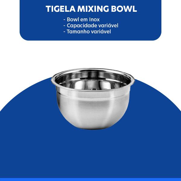 Imagem de Tigela Em Inox 30cm 5,6l Mixing Multiuso Cozinha E Serviço