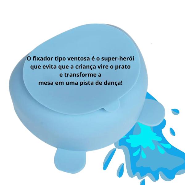 Imagem de Tigela Infantil de Silicone Baby com Ventosa Antiderrapante