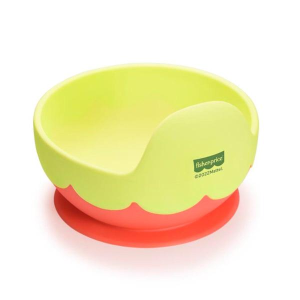 Imagem de Tigela Infantil de Silicone com Ventosa Coral e Verde Fisher Price