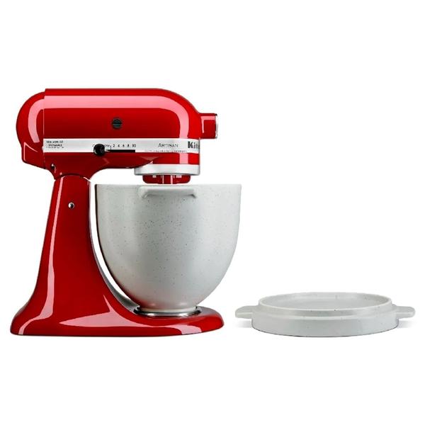 Imagem de Tigela kitchenaid de cerâmica para pão bread bowl grey speckled ki797bbona