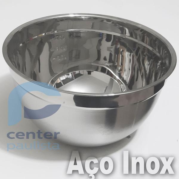 Imagem de Tigela Mixing Boll Luxo 28cm 5 Litros Aço Inox Com Medidor Interno