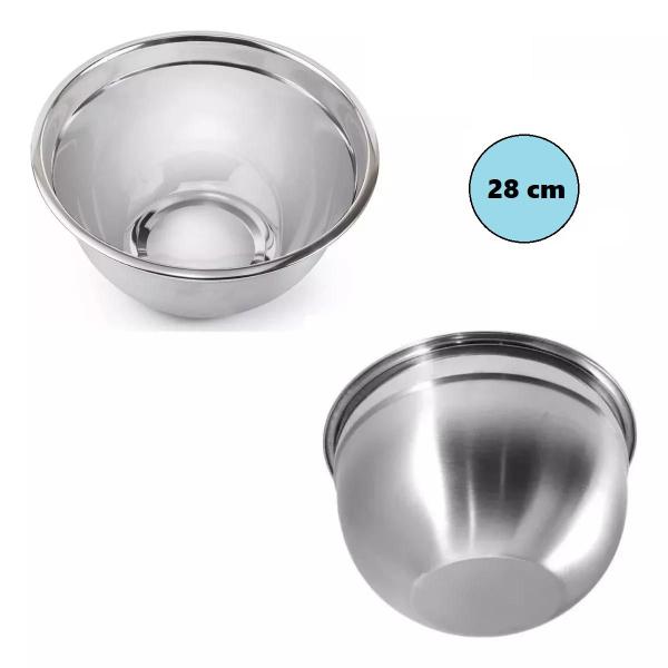 Imagem de Tigela Mixing Bowl em aço inox para salada, cozinha 4 L