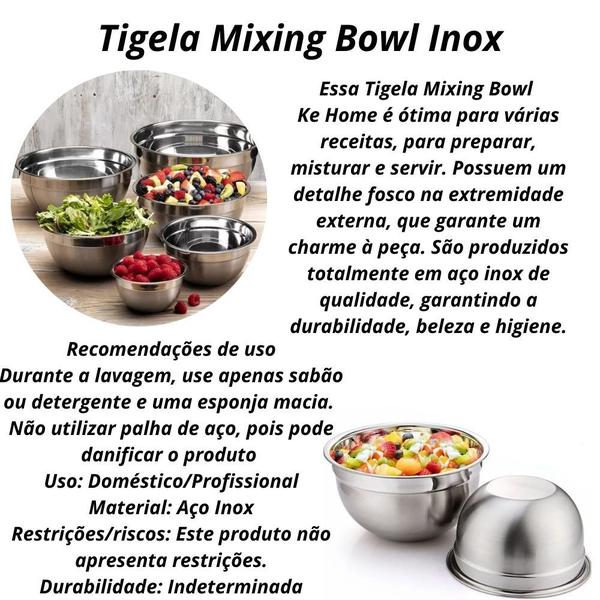 Imagem de Tigela Mixing Bowl Inox 26Cm 3116-26