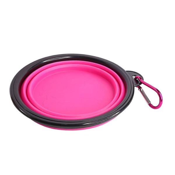 Imagem de Tigela Para Água 350Ml Retrátil - Rosa/Vermelho Sortidos