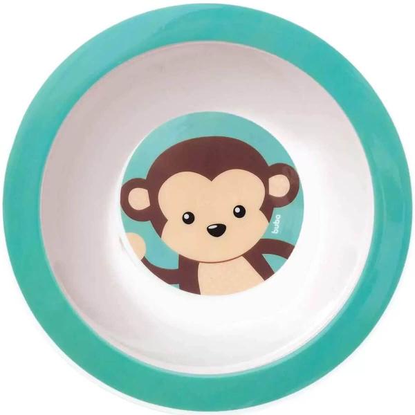 Imagem de Tigela para Bebê Animal Fun Buba Macaquinho 16,5cm Bowl Infantil Fundo Redondo