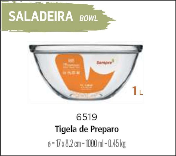 Imagem de Tigela Plus Vidro Bowls Saladeira 1Lt - Marinex - Média