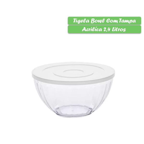 Imagem de Tigela Pote Bowl 2,4L Cristal Canellata