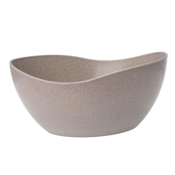 Imagem de Tigela Saladeira Bowl Oval 1,9Lt Cinza Petra