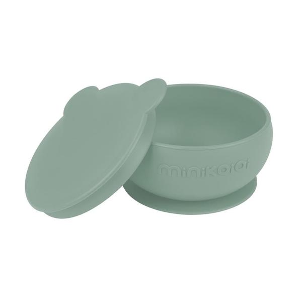 Imagem de Tigela Urso de Silicone Bowly River Green - Minikoioi