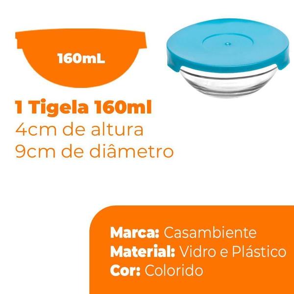 Imagem de Tigela Vidro Tampa ul 160Ml 1 Peça Casambiente