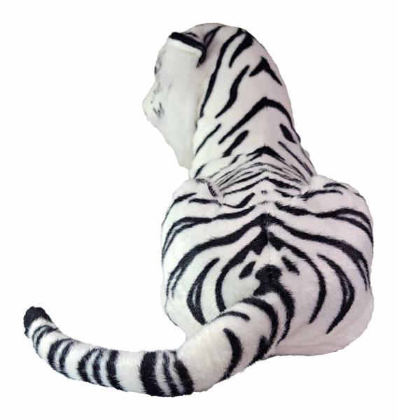 Tigre De Bengala Branco Pelúcia Deitada Cabeça Durinha 45Cms - Tuka Toy Imagem de Tigre De Bengala Branco Pelúcia Deitada Cabeça Durinha 45Cms