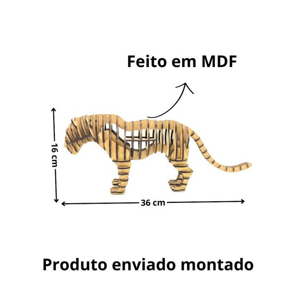 Imagem de Tigre de madeira para decoração 3D Sthoudt