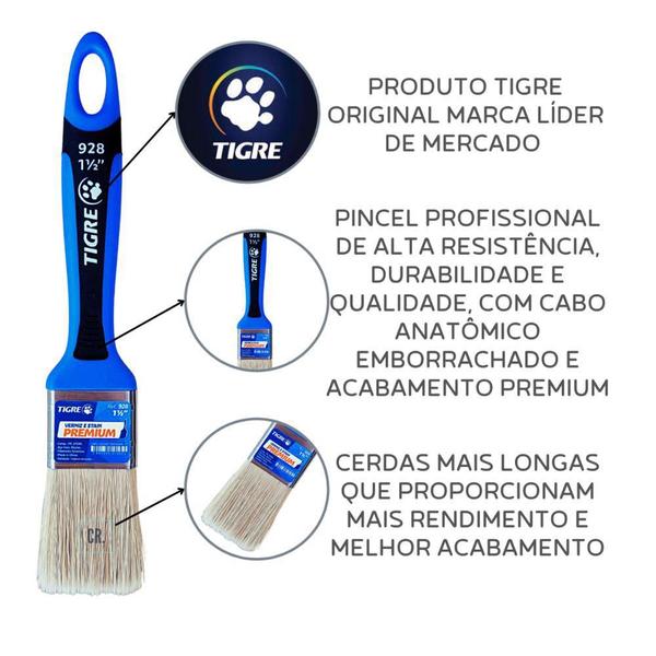 Imagem de Tigre trincha premium sintético branco 928-2