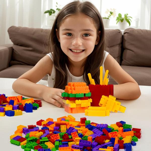 Imagem de Tijolos de construção Bestoyz 1000 peças Rainbow Colors Kids 4+