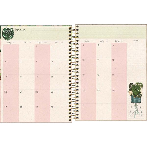 Imagem de Tilibra - Planner Espiral 17,7 x 24 cm Naturalis 2025 - Rosa