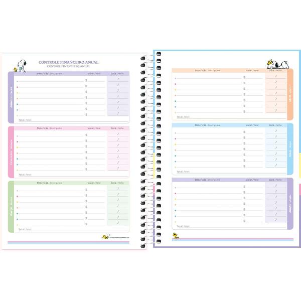 Imagem de Tilibra - Planner Espiral 17,7 x 24 cm Snoopy 2025 - Home is where your heart is