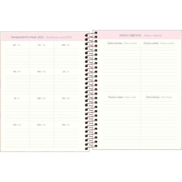 Tilibra - Planner Espiral 17,7 x 24 cm Soho 90 G 2025 - Xadrez e Faixa Rosa Adventures Imagem de Tilibra - Planner Espiral 17,7 x 24 cm Soho 90 G 2025 - Xadrez e Faixa Rosa Adventures