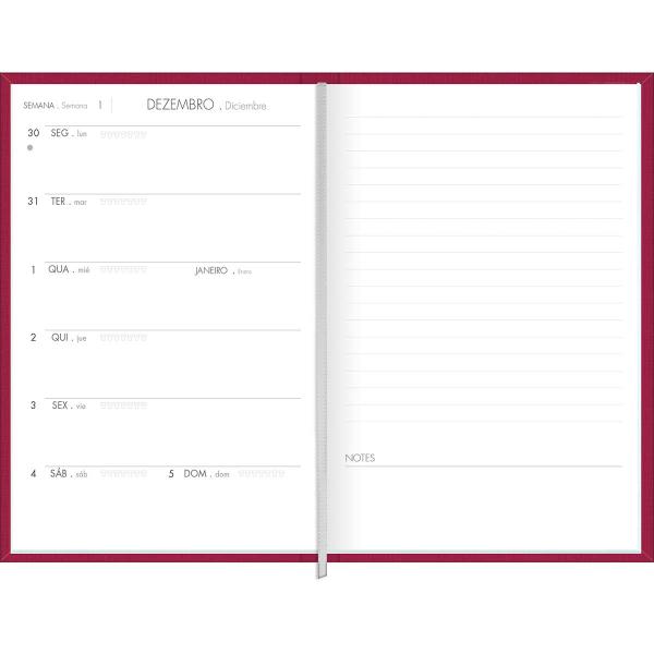 Imagem de Tilibra - Planner Executivo Costurado 13,4 x 19,2 cm Lume 2025 - CAPA LARANJA