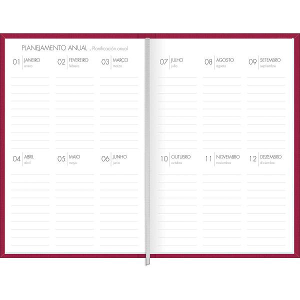 Imagem de Tilibra - Planner Executivo Costurado 13,4 x 19,2 cm Lume 2025 - CAPA PINK