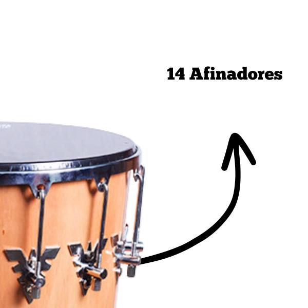 Imagem de TIMBAL SAMBA PAGODE PERCUSSÃO PHX 990MAV 90x14 MADEIRA VERNIZ