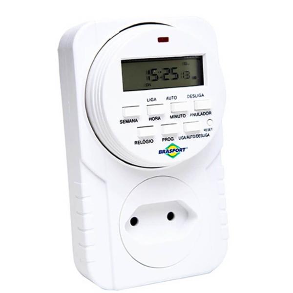 Imagem de Timer Digital Bivolt com Bateria - 8771 - BRASFORT