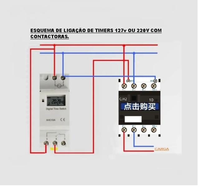 Imagem de Timer Programador Digital Horário Tm-615 28 On/off 220v Din