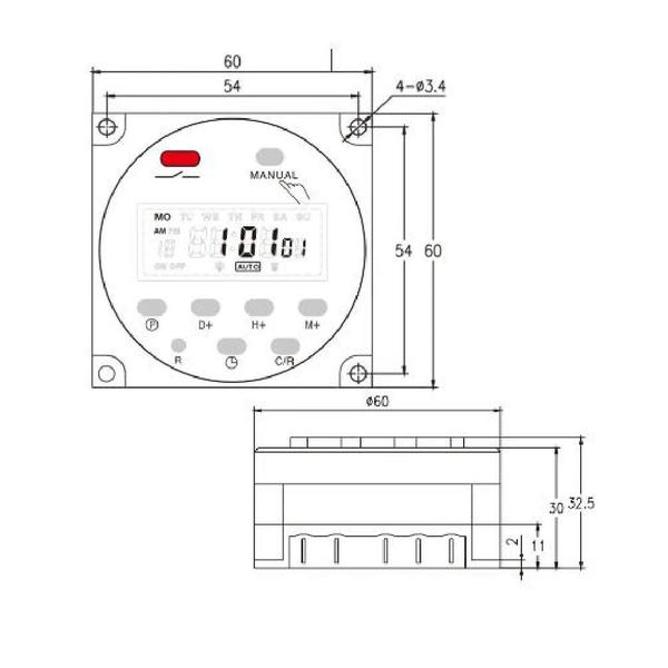 Imagem de Timer Relé Temp Programável 16 Prog X 7 Dias 110volts