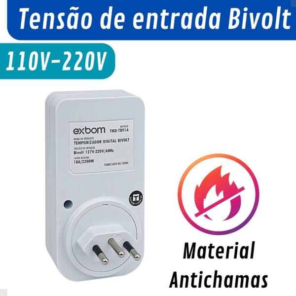 Imagem de Timer Temporizador Digital Bivolt Liga Desliga Automático