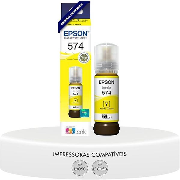 Tinta 574 T574 KIT Com 6 Cores L8050 L18050 (completo) - EPS0N Imagem de Tinta 574 T574 KIT Com 6 Cores L8050 L18050 (completo) - EPS0N