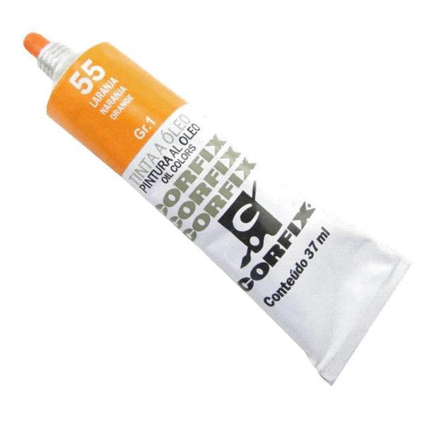 Imagem de Tinta A Óleo Corfix 37Ml Laranja N55 (Kit Com 3 Und)