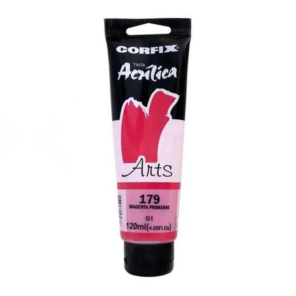 Imagem de Tinta Acrílica 120ml G1 179 Magenta Primar Corfix