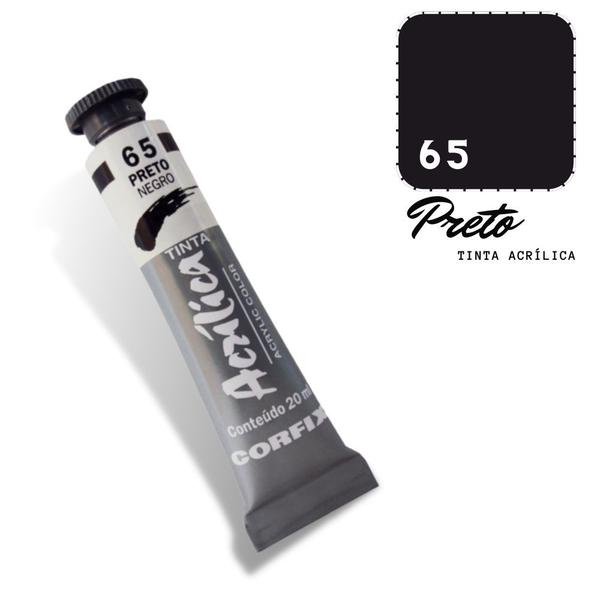 Imagem de Tinta Acrílica 20ml 065 Preto Corfix