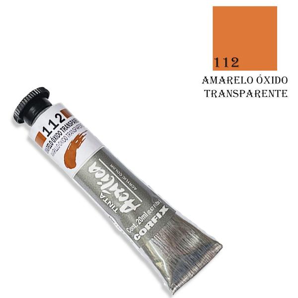 Imagem de Tinta Acrílica 20ml 112 Amarelo Oxido Transparentes Corfix