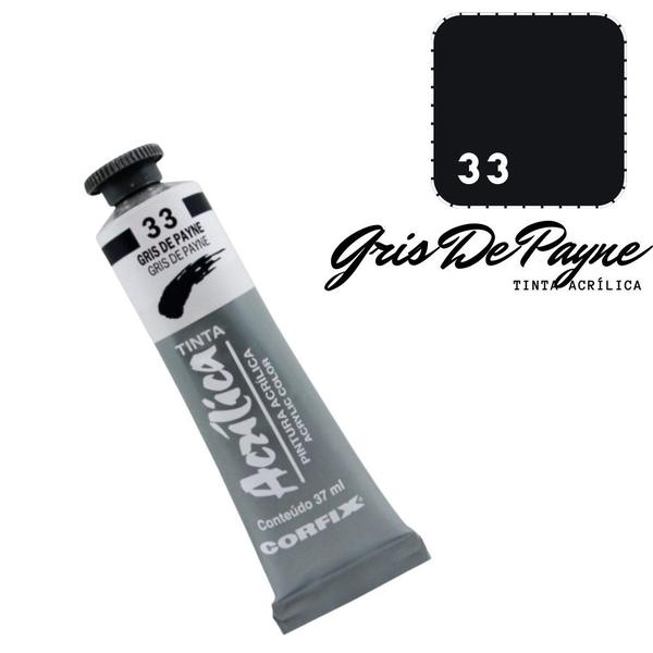 Imagem de Tinta Acrílica 37ml 033 Gris de Payne Corfix