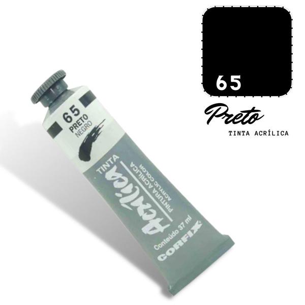 Imagem de Tinta Acrílica 37ml 065 Preto Corfix