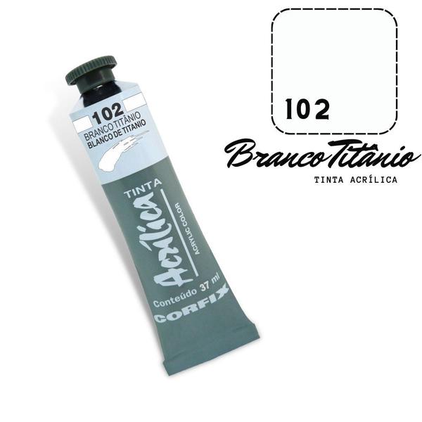 Imagem de Tinta Acrílica 37ml 102 Branco Titanio Corfix