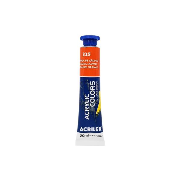 Imagem de Tinta Acrílica Acrilex Acrylic Colors Bisnaga 20g Laranja Cádmio 325