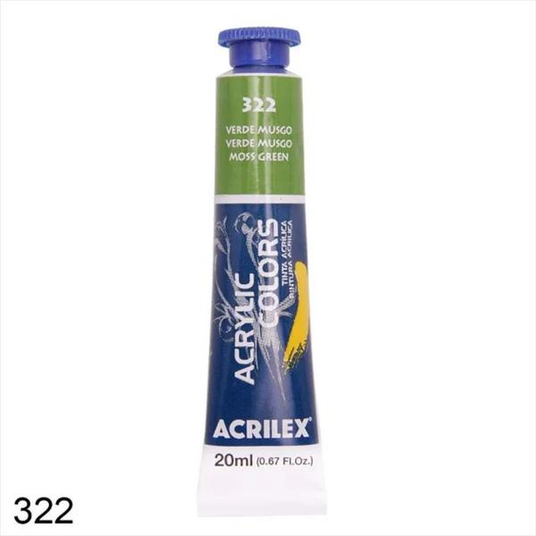 Imagem de Tinta acrílica Acrilex verde musgo 322 20ml